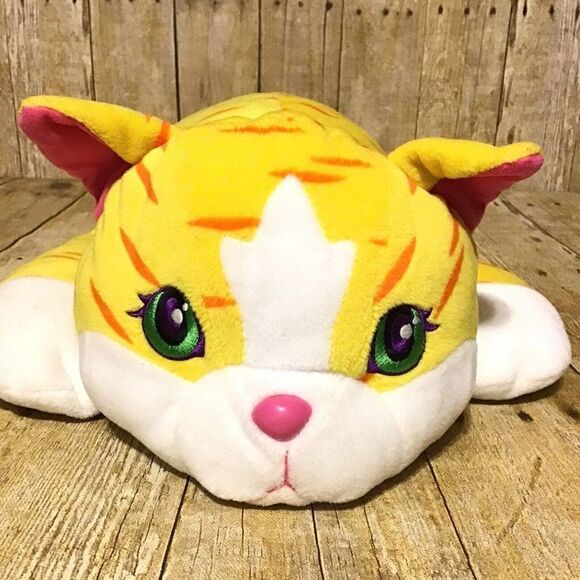 Vintage Lisa Frank Sunflower 23” Yellow Cat Plush 1998 - Picture 10 of 12
